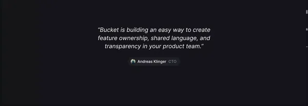 Bucket: Feature flagging that's purpose-built for B2B SaaS - Landing design inspiration