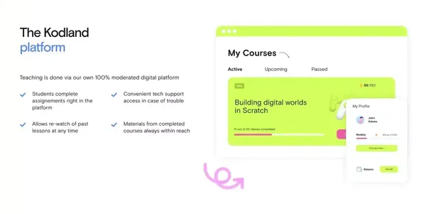 Online platform for digital skills | Kodland Home - Landing design inspiration