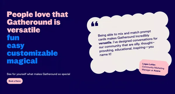 Gatheround — Crack the culture code - Landing design inspiration
