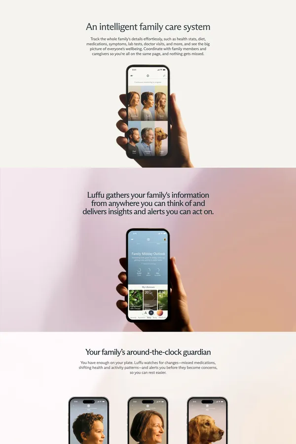 Luffu - Landing design inspiration