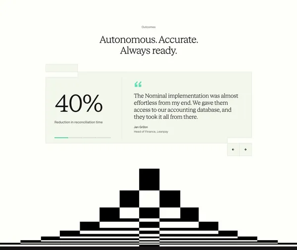 Nominal • Nominal | Agentic AI Platform That Runs Your Accounting - Landing design inspiration