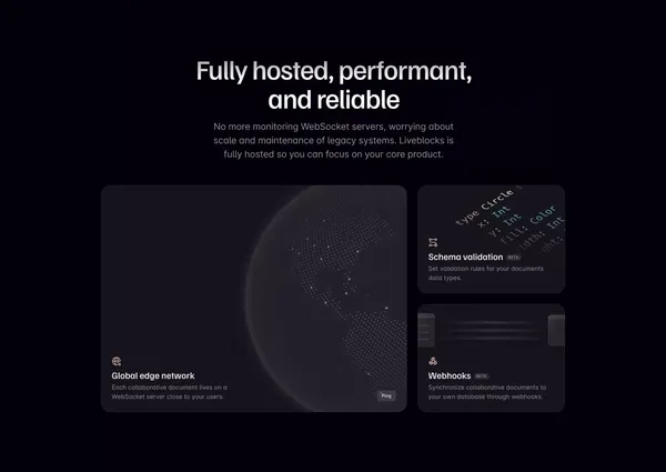 Liveblocks | Collaborative experiences in days, not months - Landing design inspiration