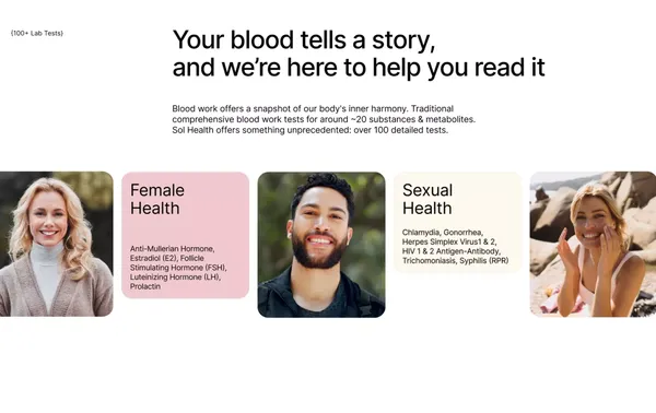 Sol Health — Your Personalized Health Co-Pilot - Landing design inspiration