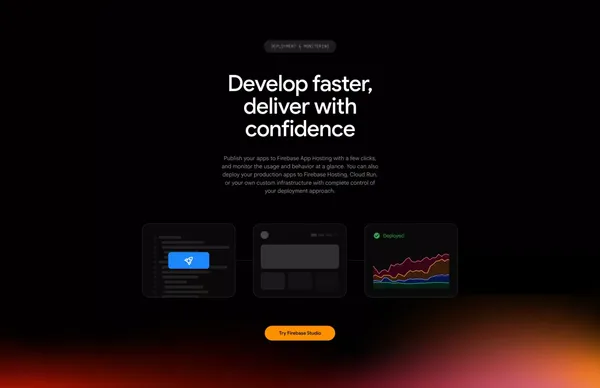 Firebase Studio - Landing design inspiration
