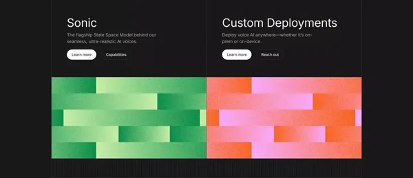Cartesia - The fastest, ultra-realistic voice AI platform. - Landing design inspiration