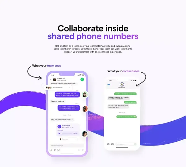 OpenPhone | Modern business phone for startups and small businesses - Landing design inspiration
