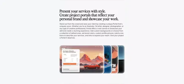 Portal - your beautiful freelance toolkit - Landing design inspiration