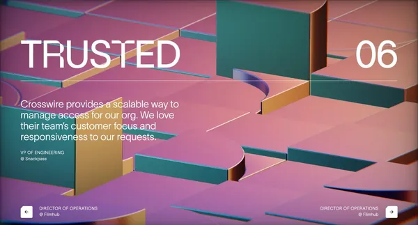 Crosswire - Landing design inspiration