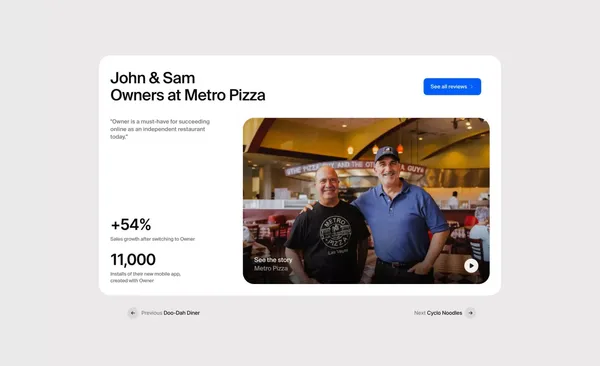 Online Ordering and Restaurant Marketing System | Owner.com - Landing design inspiration