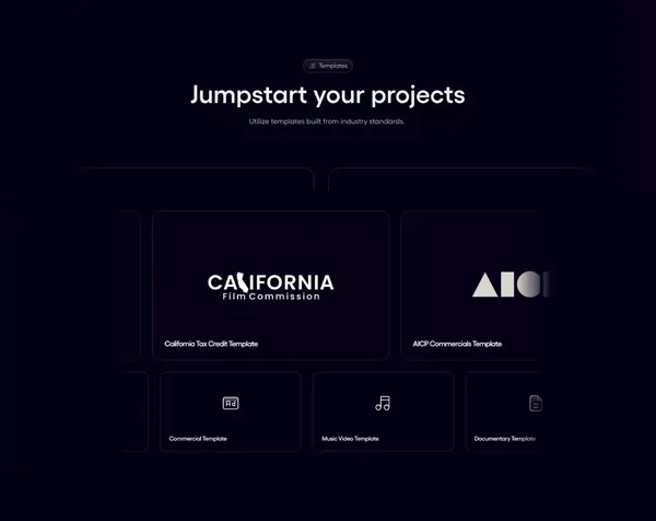 Saturation.io: Film Budgeting Software & Tools for Producers - website design inspiration