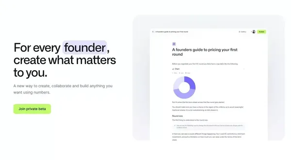 Decipad — Make sense of numbers - Landing design inspiration