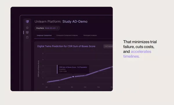 Streamline Clinical Trials with AI and Digital Twins of Patients - Landing design inspiration