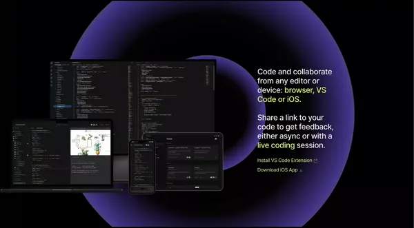 CodeSandbox: Code, Review and Deploy in Record Time - Landing design inspiration