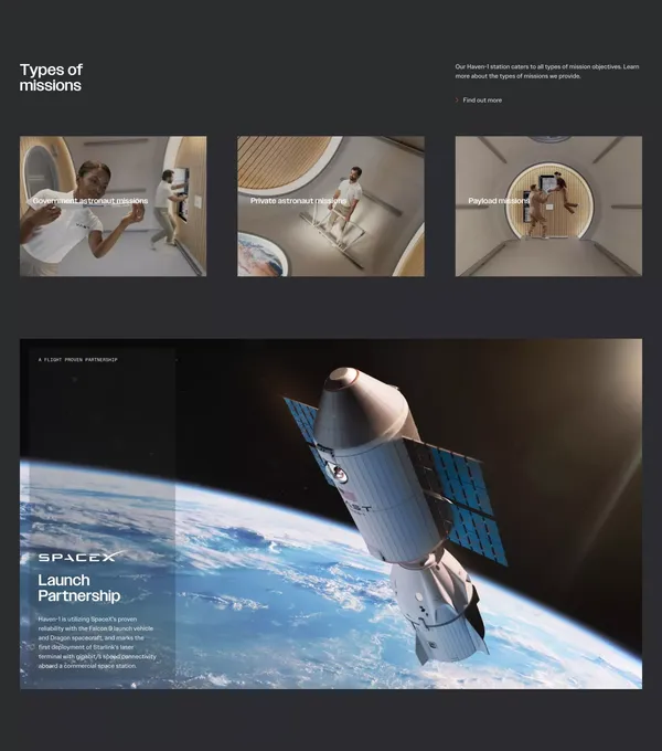 Vast – Building Next-Generation Space Stations - Landing design inspiration
