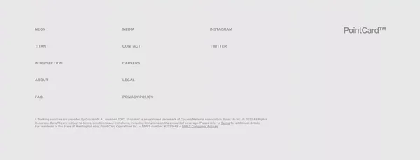 PointCard™ - Landing design inspiration