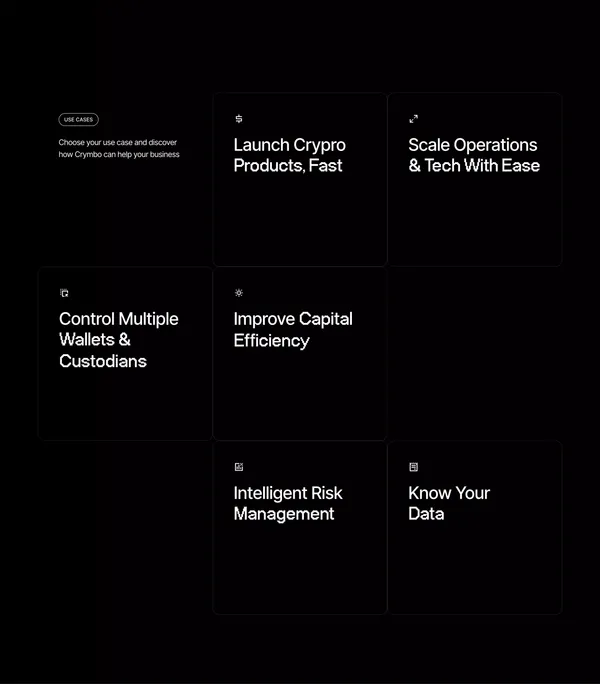 Crymbo - Build brilliant digital asset operations, fast. - Landing design inspiration