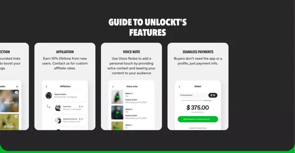 Send a file, they’ll pay to unlock it! - Landing design inspiration