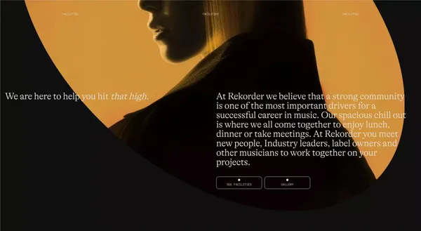 Rekorder Studios - Landing design inspiration