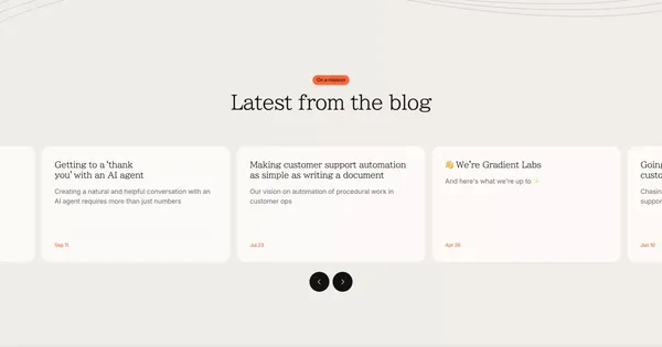 Gradient Labs · The best customer support hire youâll ever make - Landing design inspiration