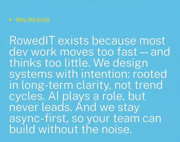 RowedIT - Landing design inspiration