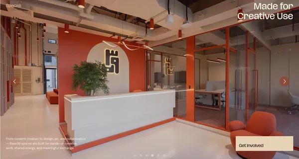 Base39 - Creative Spaces, Studios & Innovation Hub - Landing design inspiration