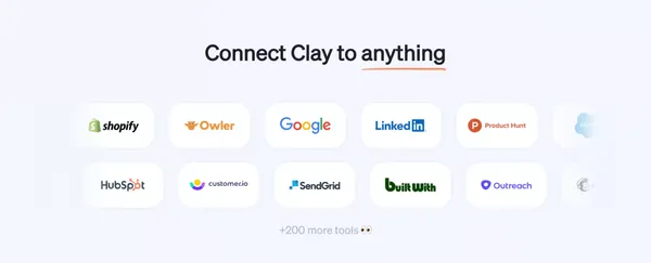 Clay - Create live lists of people, without a line of code. - Landing design inspiration