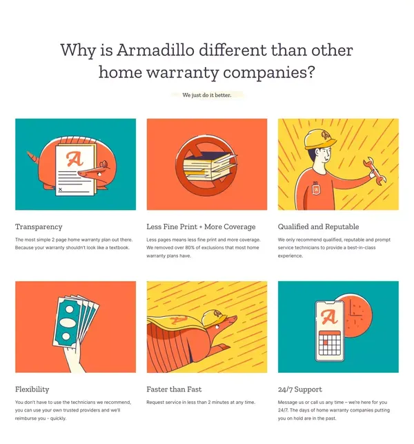 Armadillo Home Warranties | The New Age Home Warranty Plan - Landing design inspiration