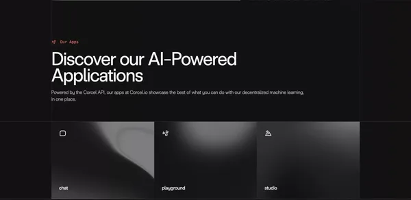 Corcel: API Access to Artificial Intelligence, Decentralized. - Landing design inspiration