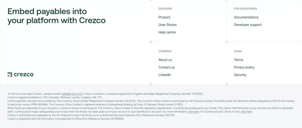 Crezco: Embedded Payments API - Crezco - Landing design inspiration