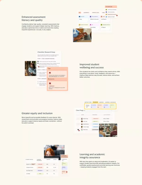 Uplifting Assessment | Cadmus - Landing design inspiration