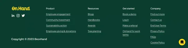 OnHand | Corporate Volunteering Made Easy | Engage employees In Doing Good - Landing design inspiration