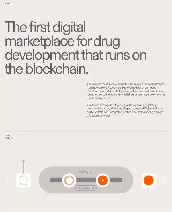 DVLP Medicines - Landing design inspiration