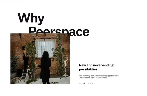 Peerspace | Unique venues for meetings, events, photo & film shoots - Landing design inspiration