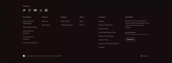 Goodnotes | Notes Reimagined | Note-Taking App - Landing design inspiration