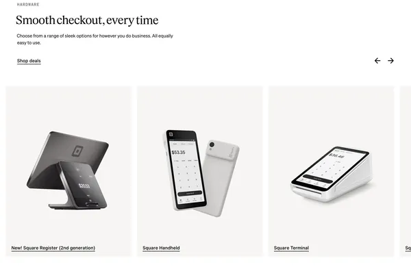 Power your entire business | Square - Landing design inspiration