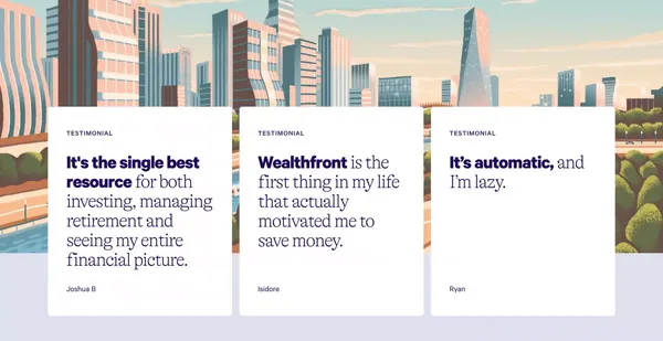 Invest for the long term on your terms | Wealthfront - Landing design inspiration