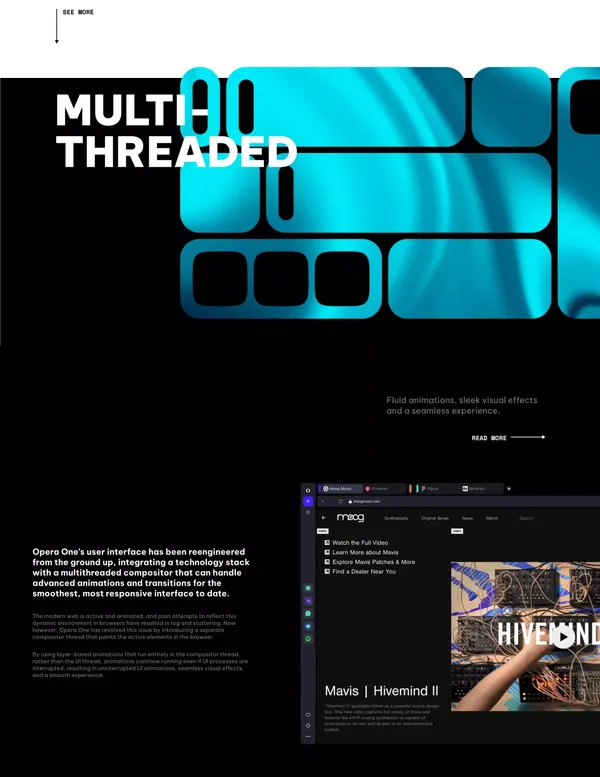 Opera One | Browsing reinvented | Opera - Landing design inspiration