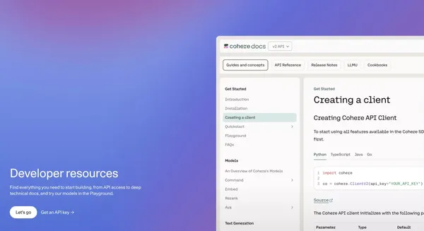 Enterprise AI: Private, Secure, Customizable | Cohere - Landing design inspiration