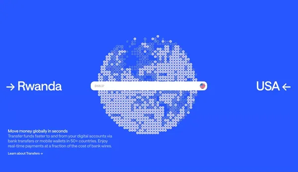 Due – Money beyond borders - Landing design inspiration