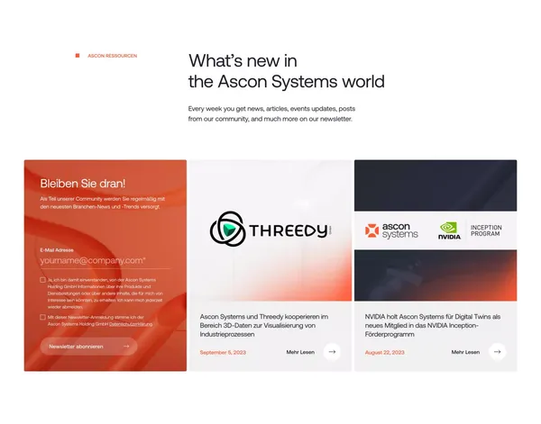 Ascon Systems - Landing design inspiration