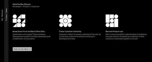 DevRev - Landing design inspiration