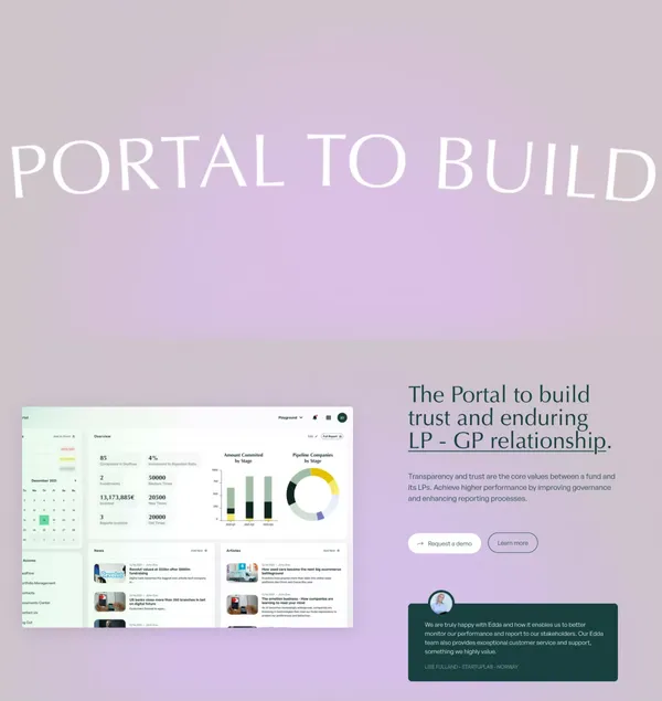 Investto create - Edda - Landing design inspiration