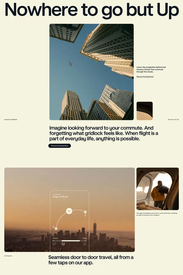 Joby Aviation | Electric Air Taxi for Zero-Emission Travel | Joby Aviation - Landing design inspiration
