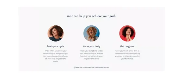 inne | Cycle- & Ovulation Tracker | Progesterone Saliva-Test - Landing design inspiration