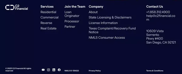 C2 Financial - Landing design inspiration
