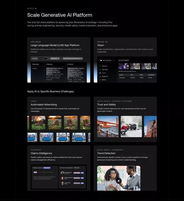 Accelerate the Development of AI Applications | Scale AI - Landing design inspiration