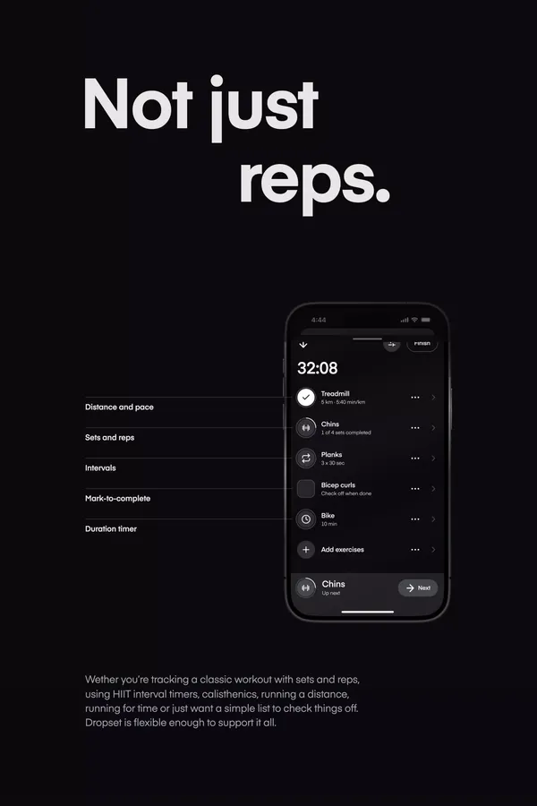 Dropset - Gym tracker - Landing design inspiration