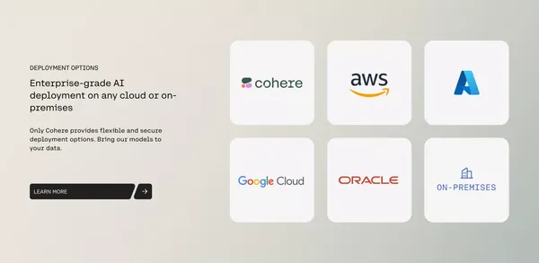 Cohere | The leading AI platform for enterprise - Landing design inspiration