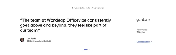 Workleap | Create impactful employee engagement - Landing design inspiration