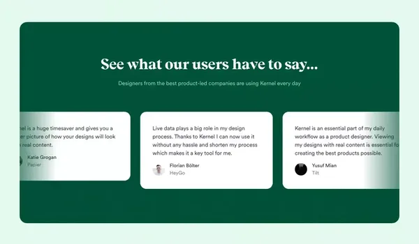 Kernel · Your content copilot - Landing design inspiration